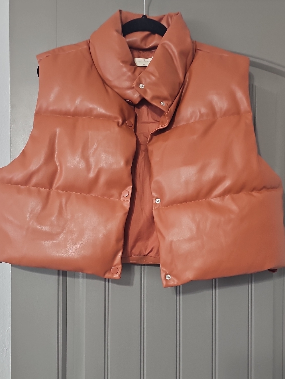 Simply Southern  Puffer Vest in Rust Orange